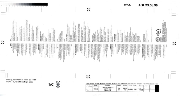 Cassette Layout