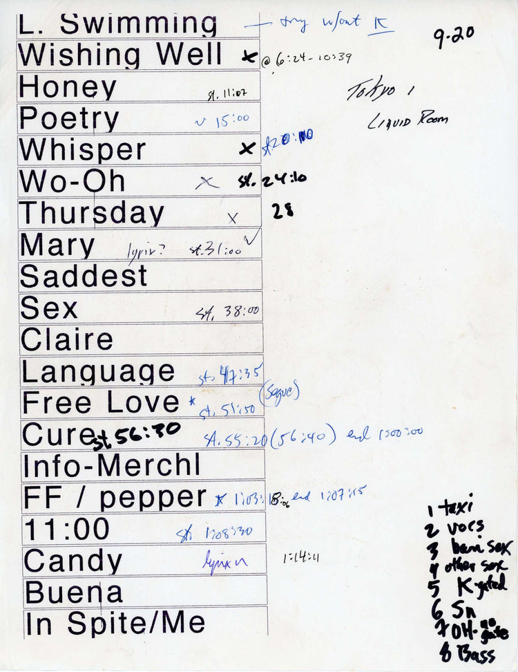 Japan Set Lists and Poster